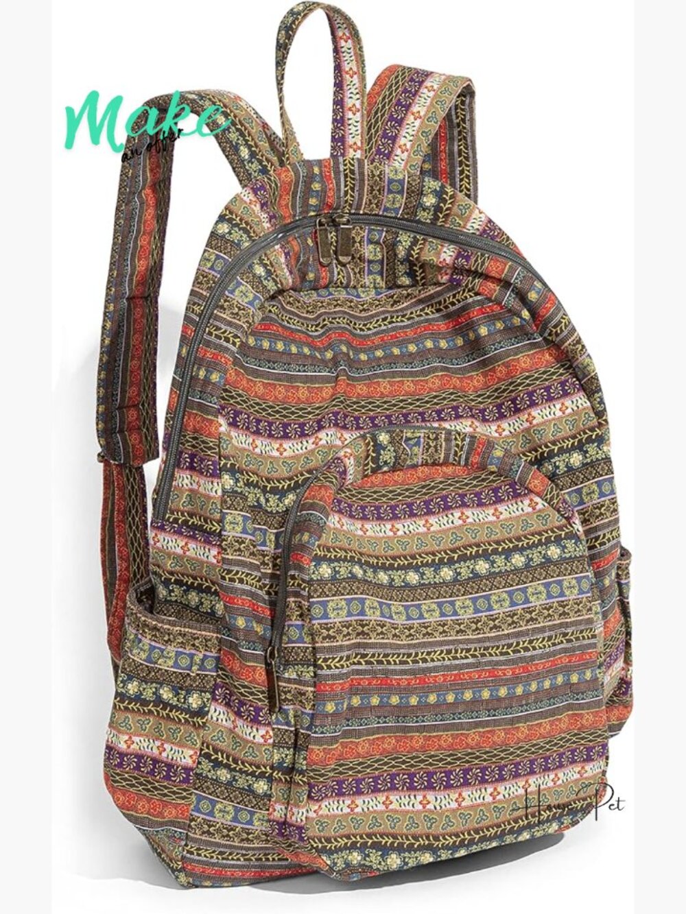 Canvas Casual Daypack Backpack Large Capacity Foldable Travel